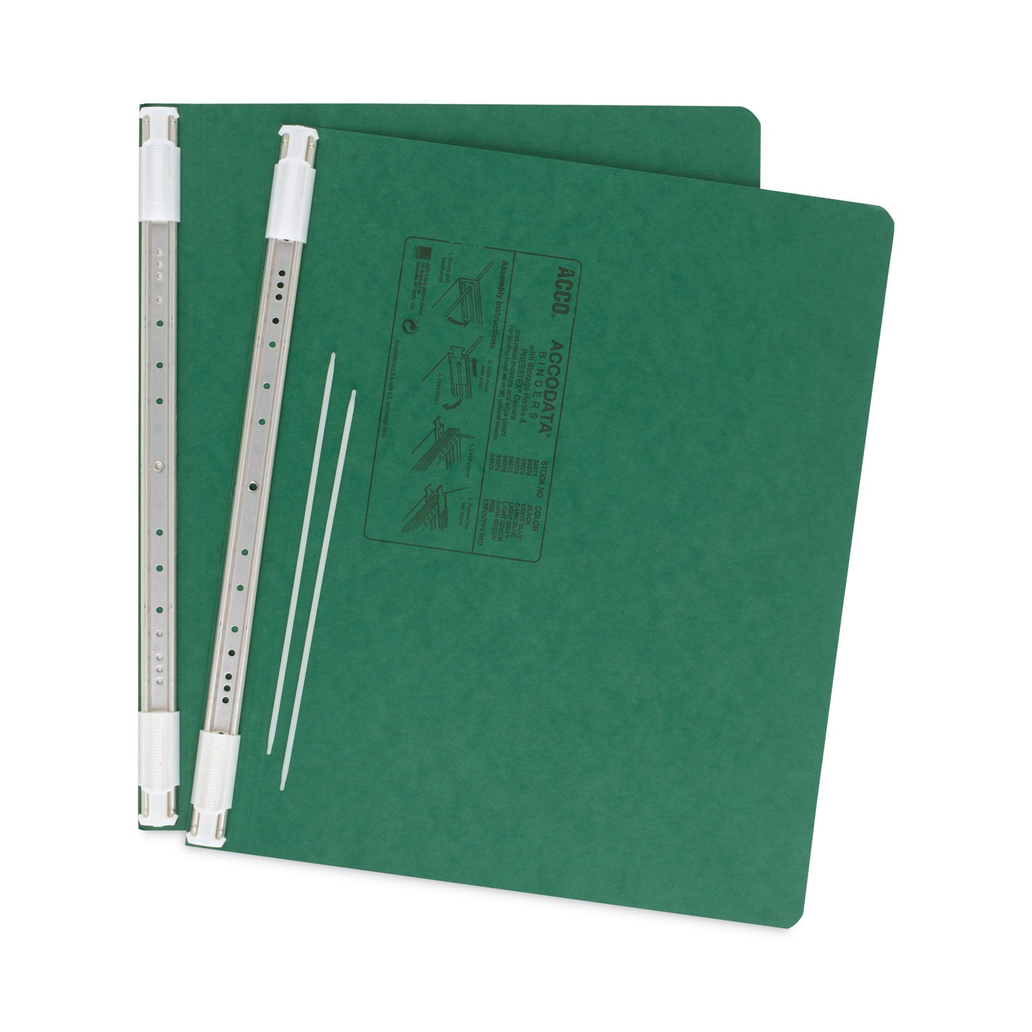 PRESSTEX Covers with Storage Hooks, 2 Posts, 6" Capacity, 14.88 x 11, Dark Green - 