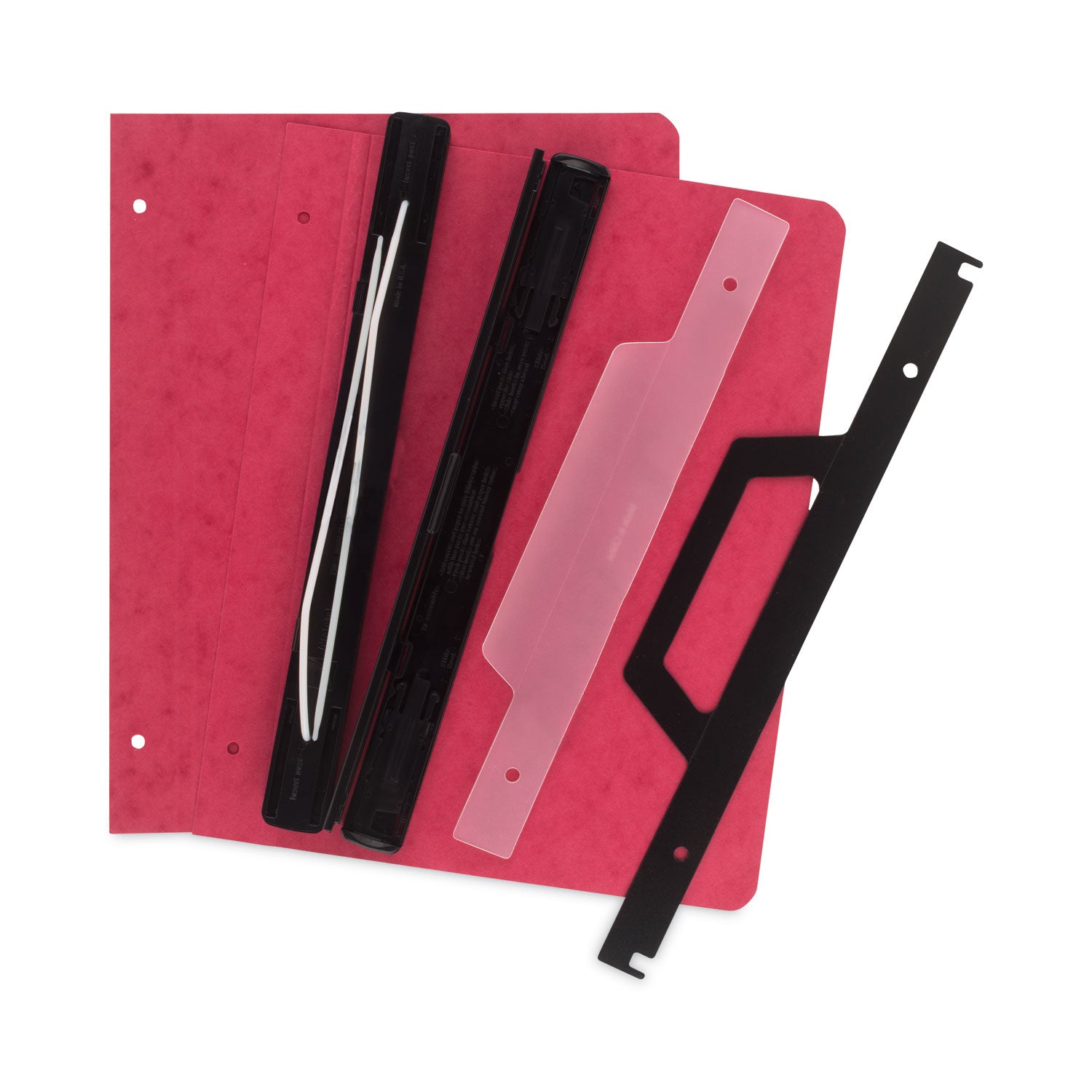 Expandable Hanging Data Binder, 2 Posts, 6" Capacity, 11 x 8.5, Red - 