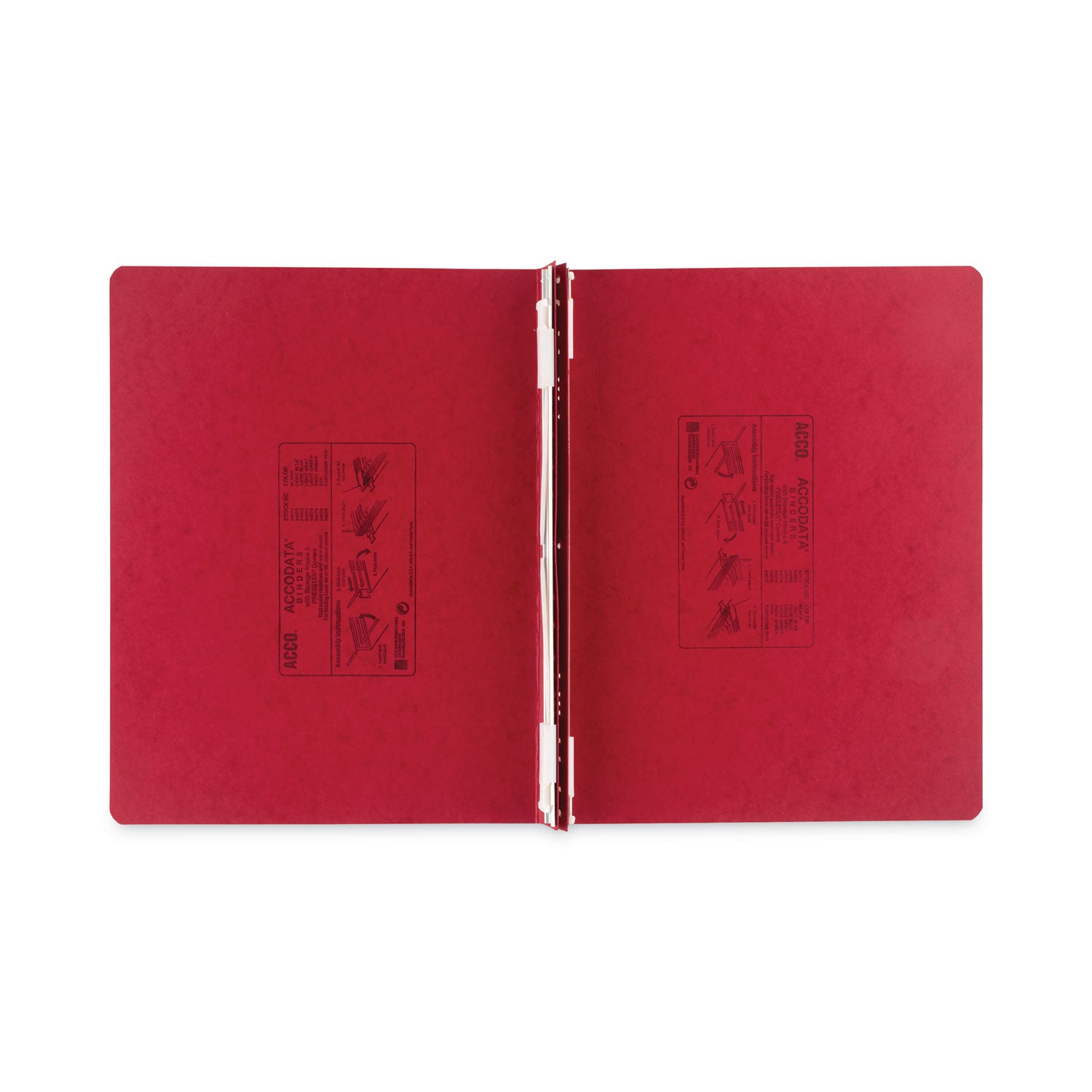 PRESSTEX Covers with Storage Hooks, 2 Posts, 6" Capacity, 14.88 x 11, Executive Red