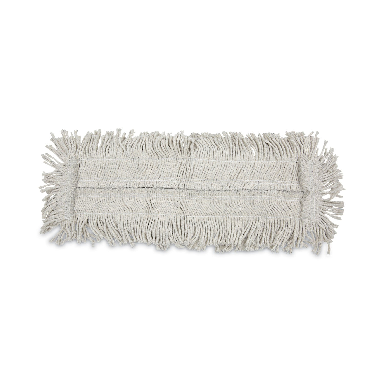Disposable Cut End Dust Mop Head, Cotton/Synthetic, 24w x 5d, White - 