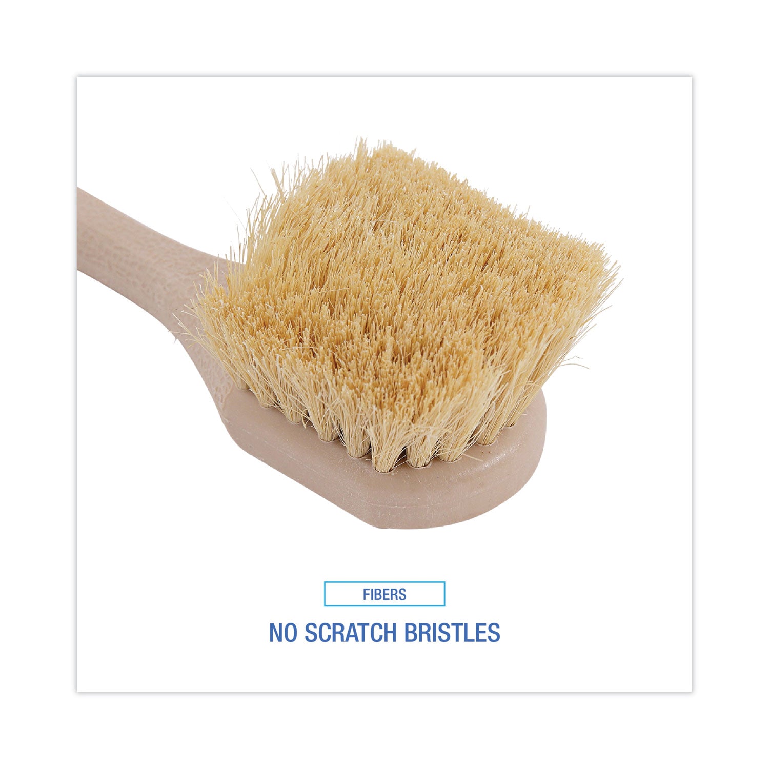 Utility Brush, Cream Tampico Bristles, 5.5" Brush, 3" Tan Plastic Handle - 