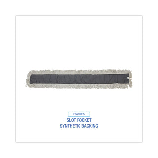 Disposable Dust Mop Head, Cotton, Cut-End, 60w x 5d