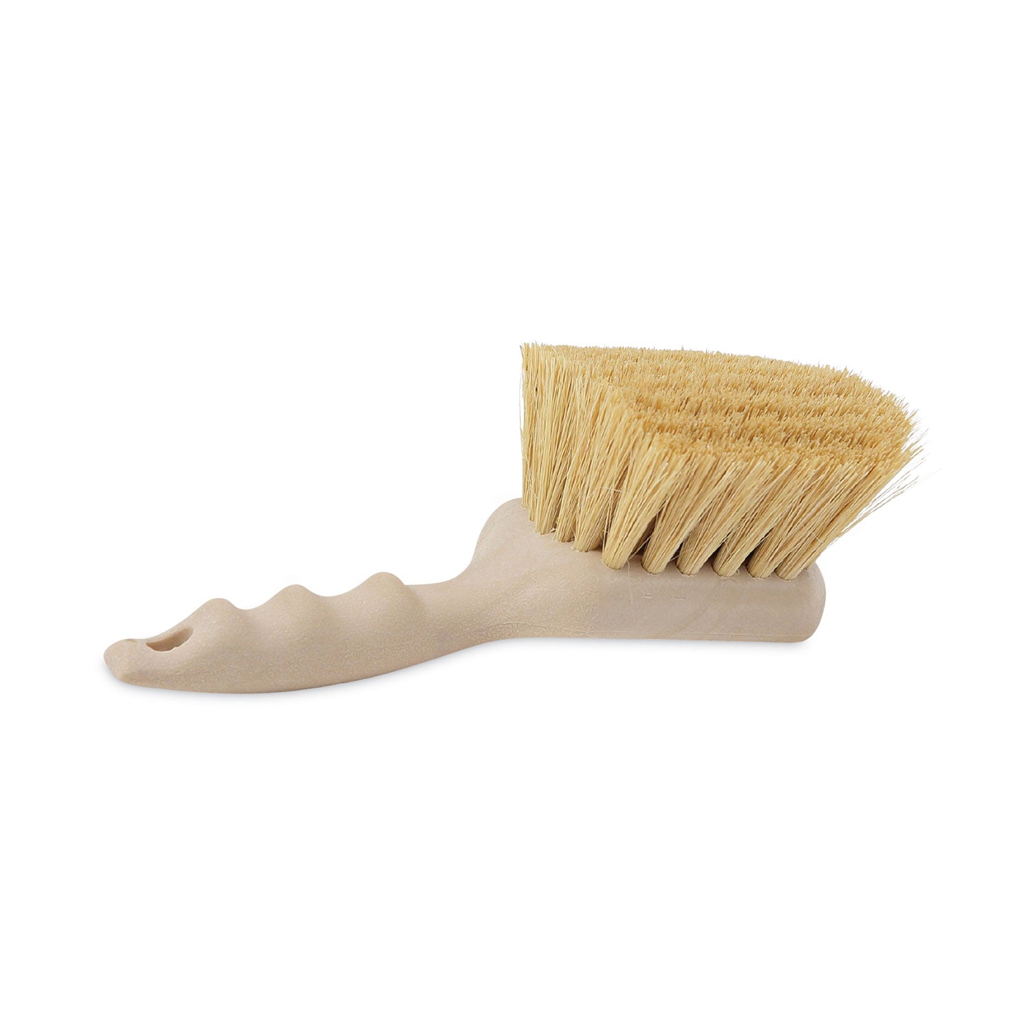 Utility Brush, Cream Tampico Bristles, 5.5" Brush, 3" Tan Plastic Handle - 