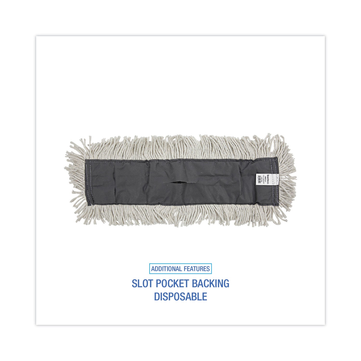 Disposable Cut End Dust Mop Head, Cotton/Synthetic, 24w x 5d, White