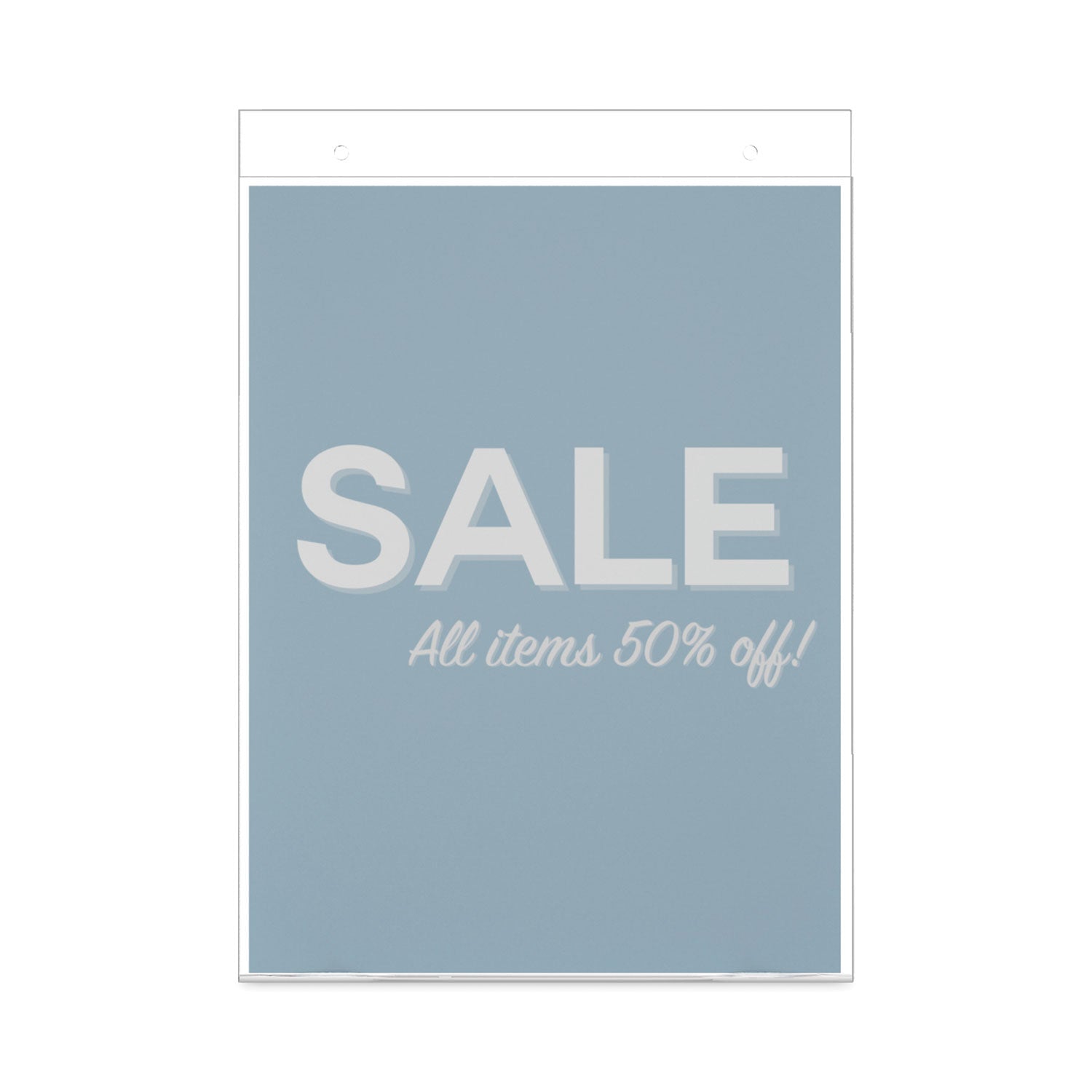 Classic Image Wall-Mount Sign Holder, Portrait, 8.5 x 11, Clear - 