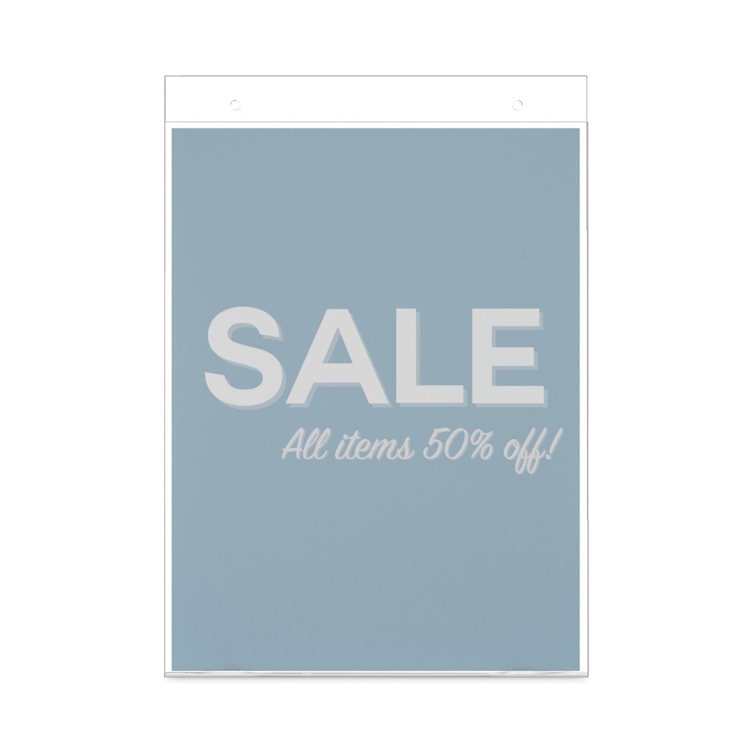 Classic Image Wall-Mount Sign Holder, Portrait, 8.5 x 11, Clear