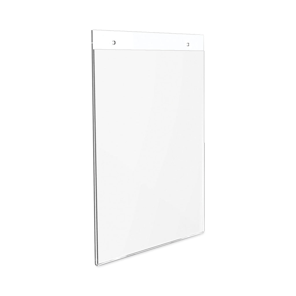 Classic Image Wall-Mount Sign Holder, Portrait, 8.5 x 11, Clear