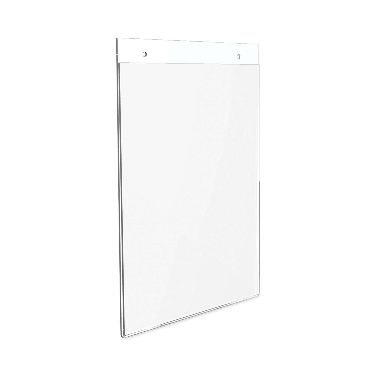 Classic Image Wall-Mount Sign Holder, Portrait, 8.5 x 11, Clear