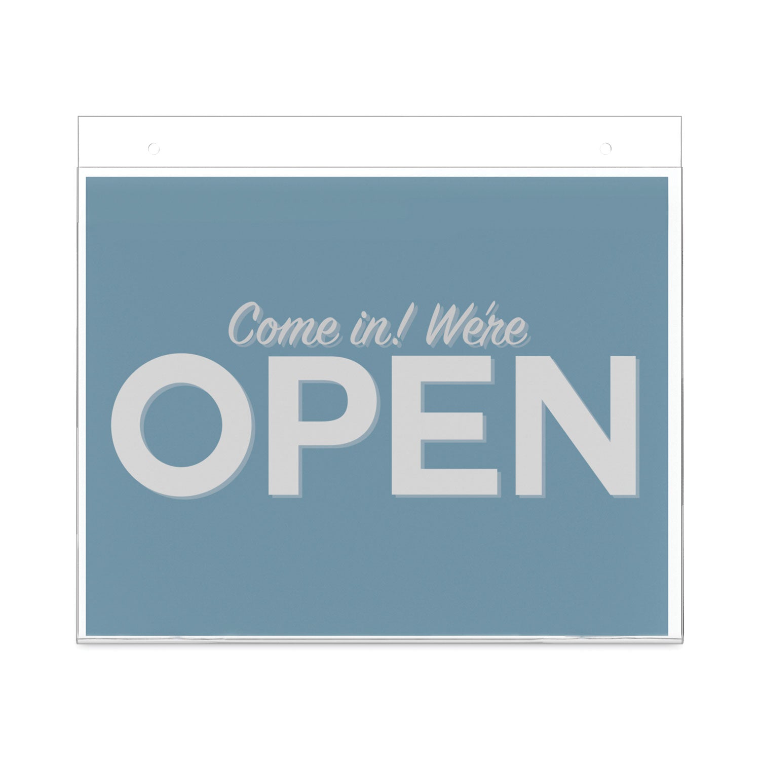 Classic Image Wall-Mount Sign Holder, Landscape, 11 x 8.5, Clear - 