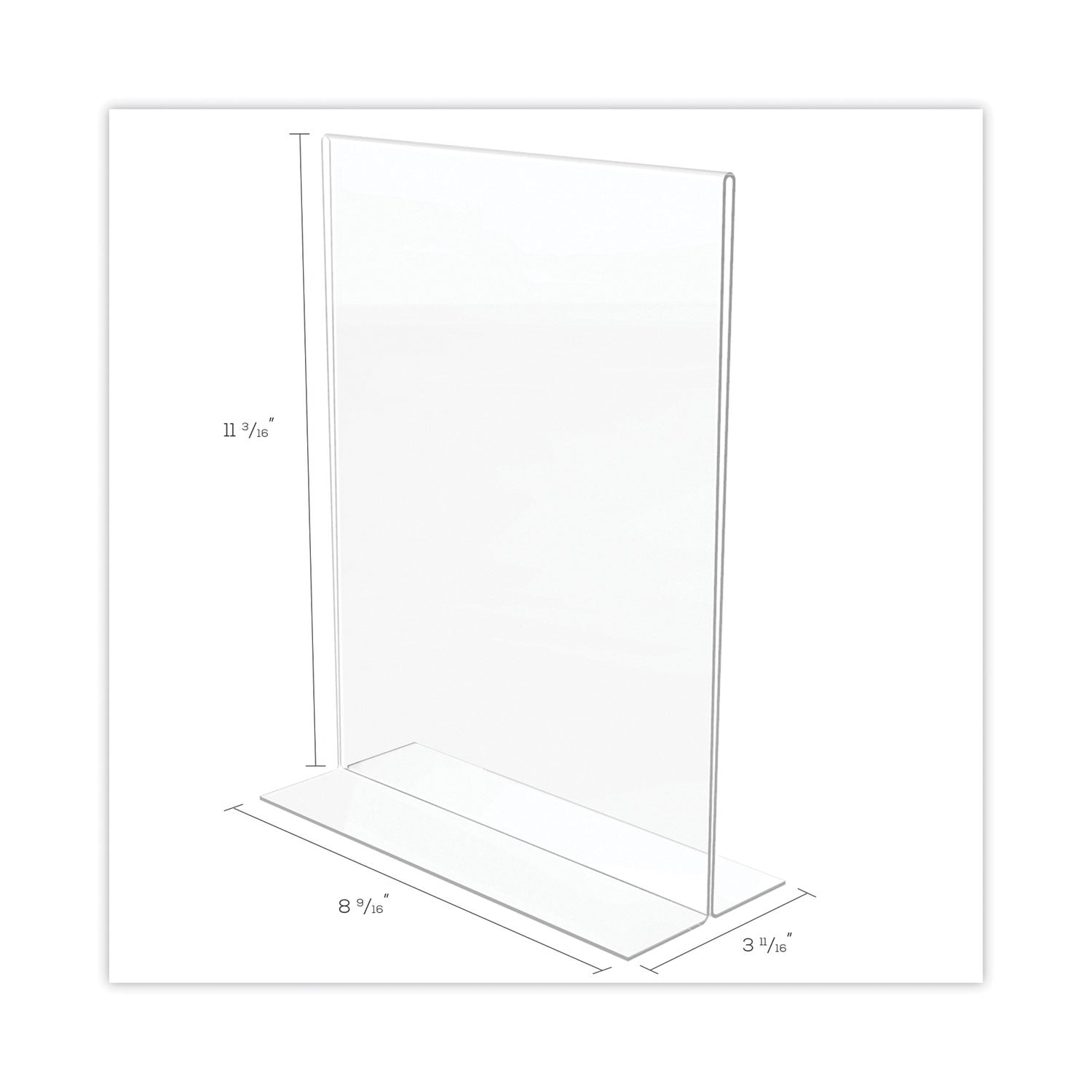 Classic Image Double-Sided Sign Holder, 8.5 x 11 Insert, Clear - 