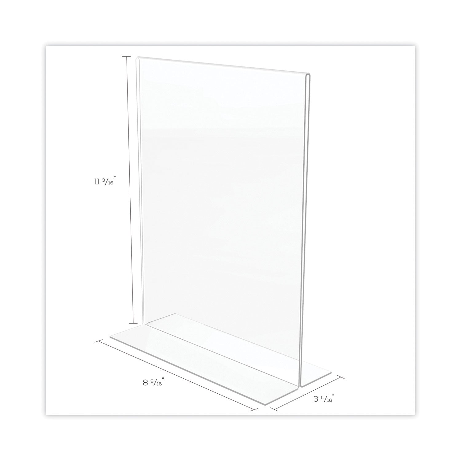 Classic Image Double-Sided Sign Holder, 8.5 x 11 Insert, Clear