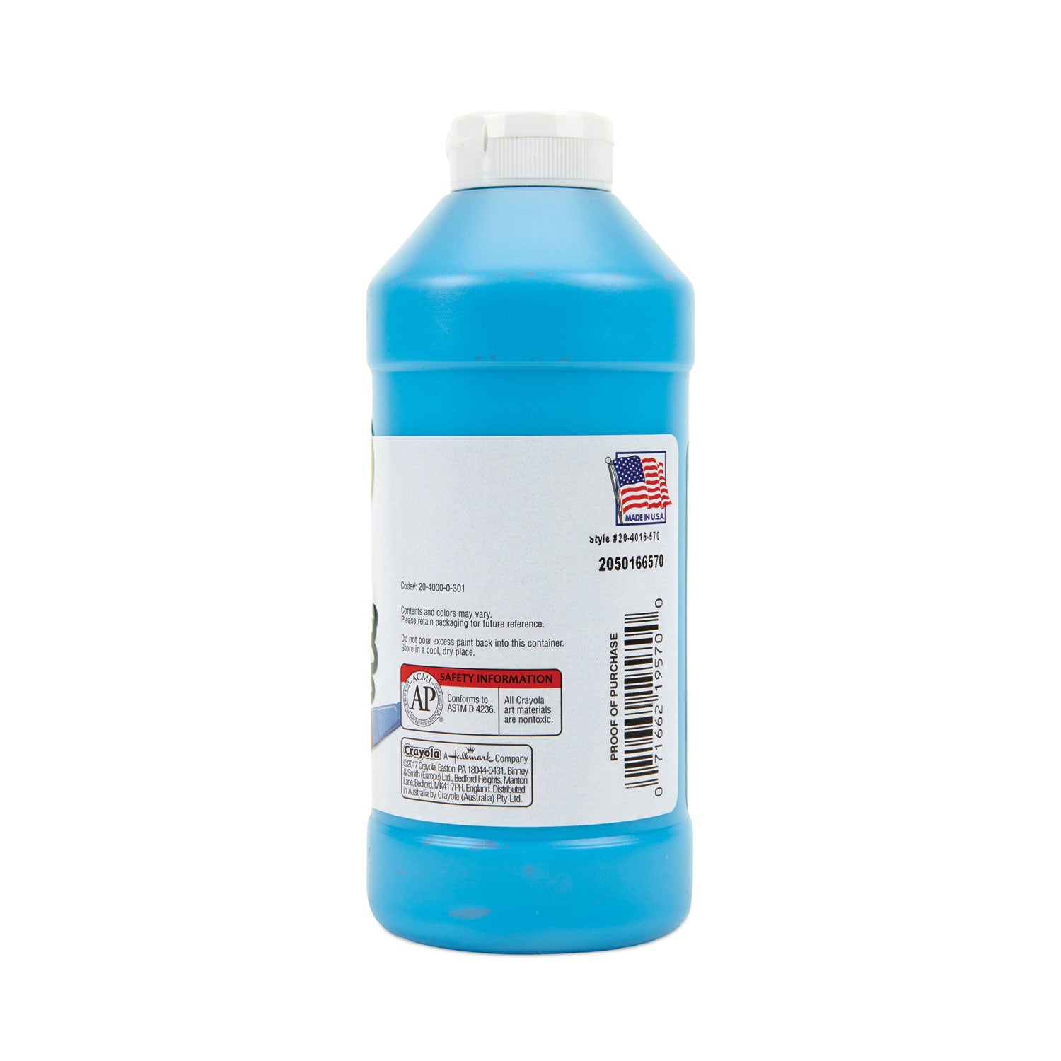 Crayola Portfolio Series Acrylic Paint - 16 fl oz - 1 Each - Brilliant Blue