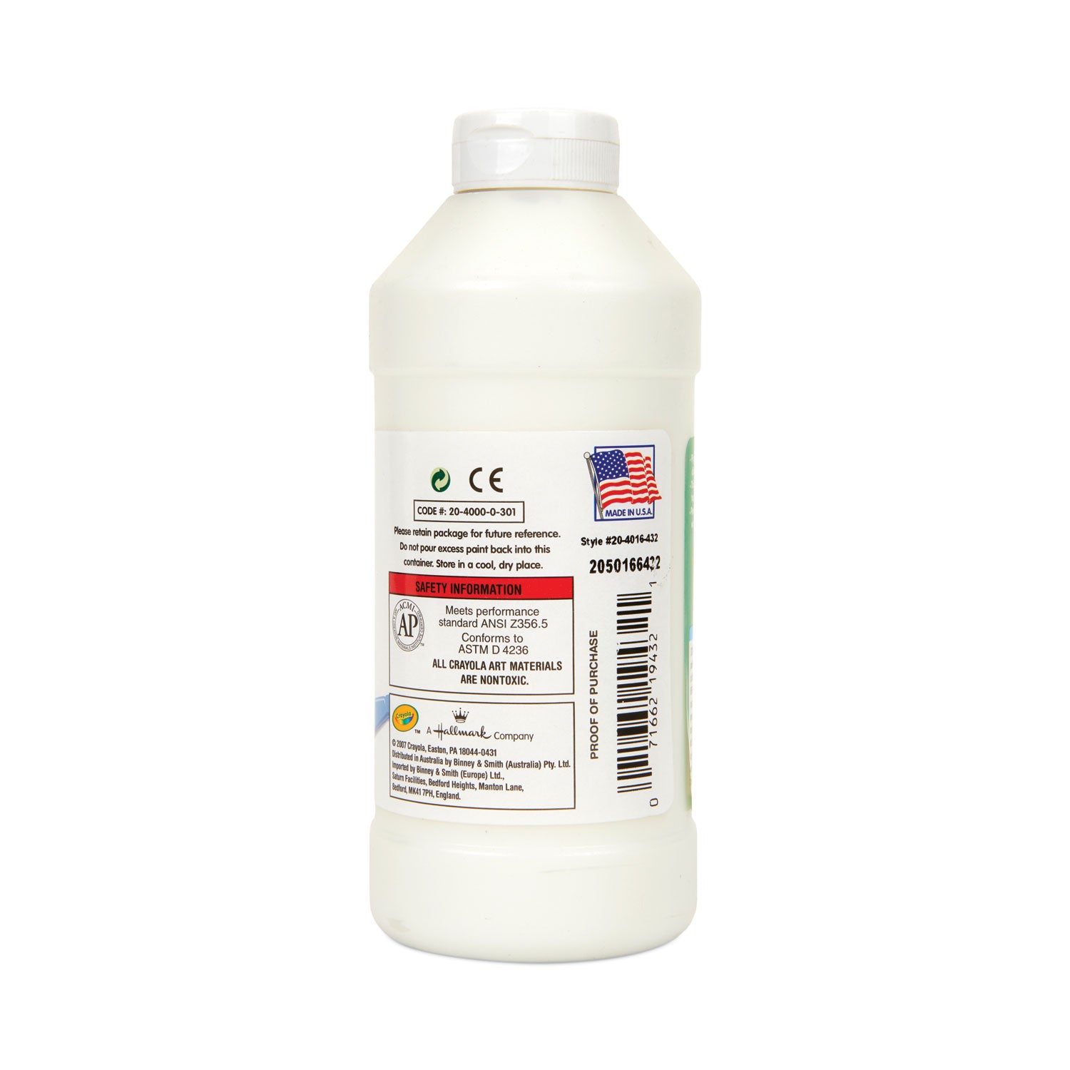 Portfolio Series Acrylic Paint, Titanium White, 16 oz Bottle
