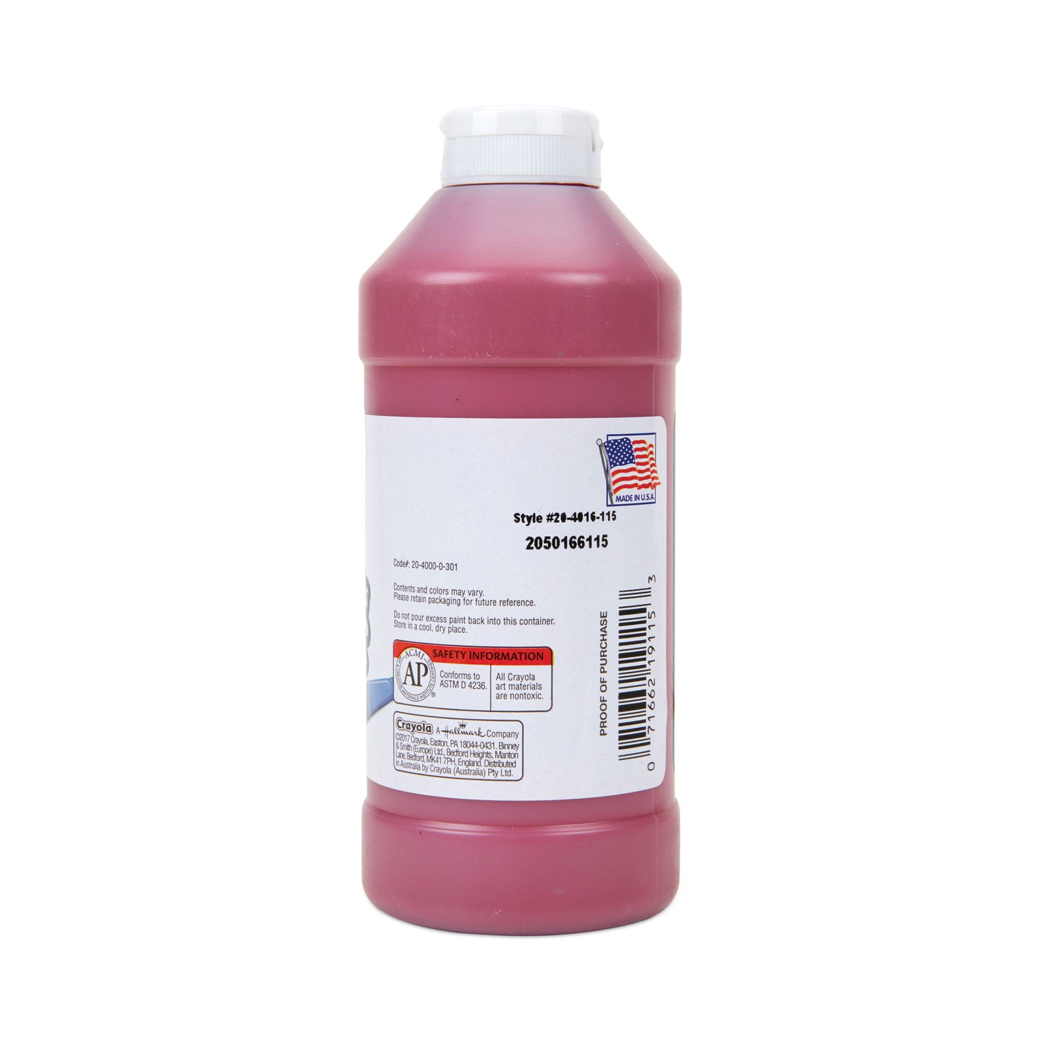 Portfolio Series Acrylic Paint, Deep Red, 16 oz Bottle
