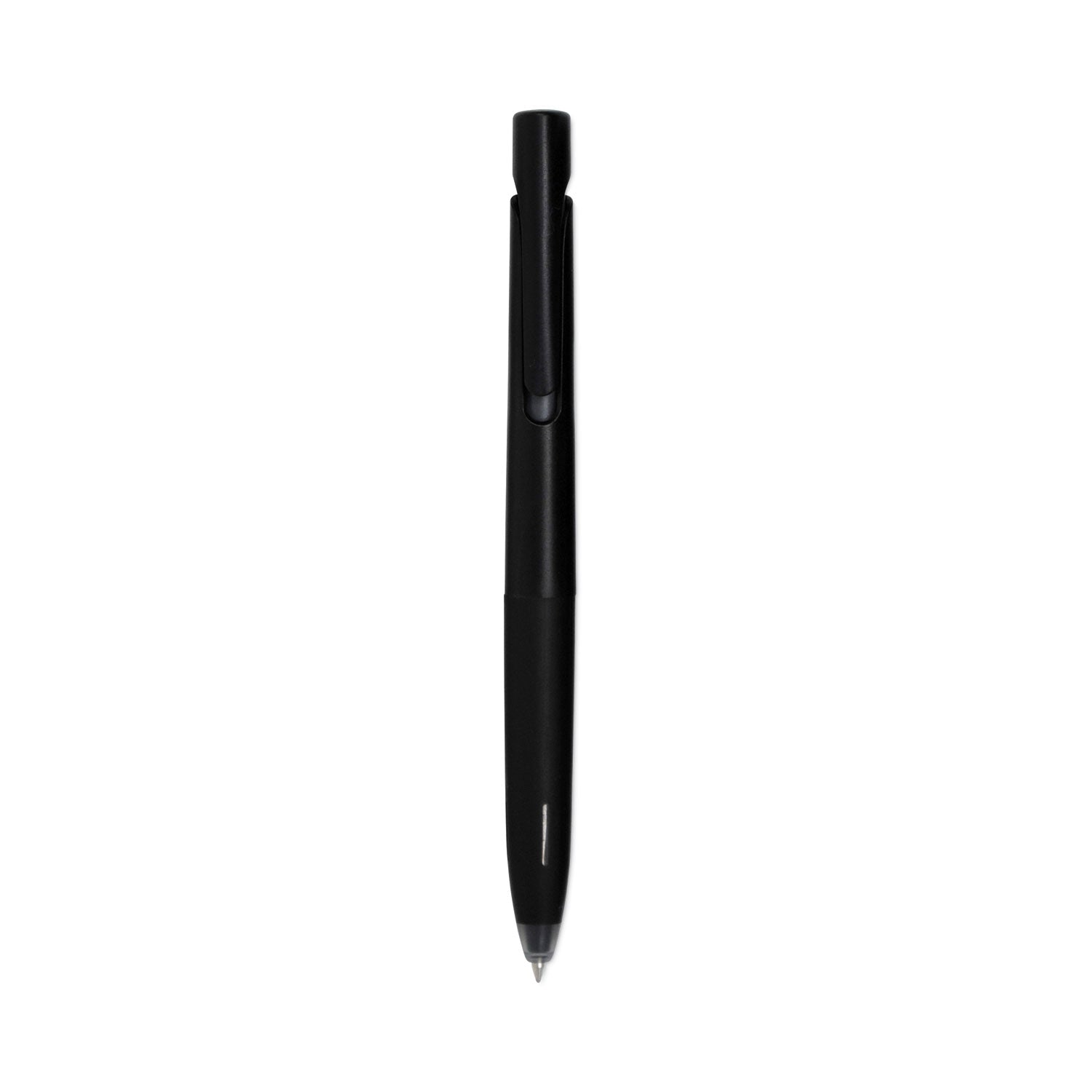 blen-gel-pen-retractable-fine-07-mm-black-ink-black-barrel-dozen_zeb41410 - 1