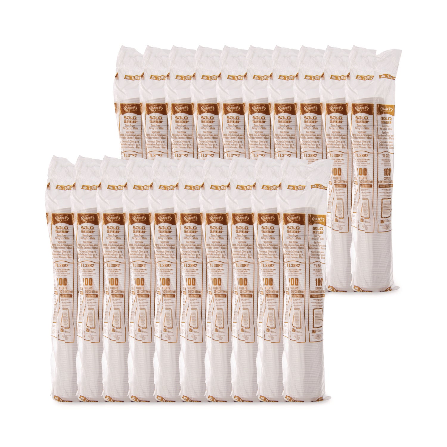 Traveler Dome Hot Cup Lid, Fits 8 oz Cups, White, 100/Pack, 10 Packs/Carton