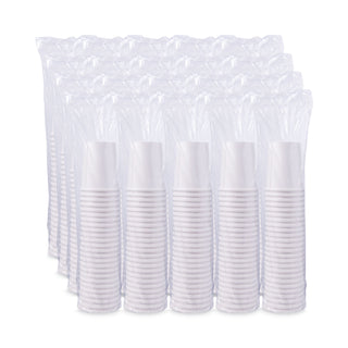Flexstyle Double Poly Paper Containers, 32 oz, White, Paper, 25/Pack, 20 Packs/Carton