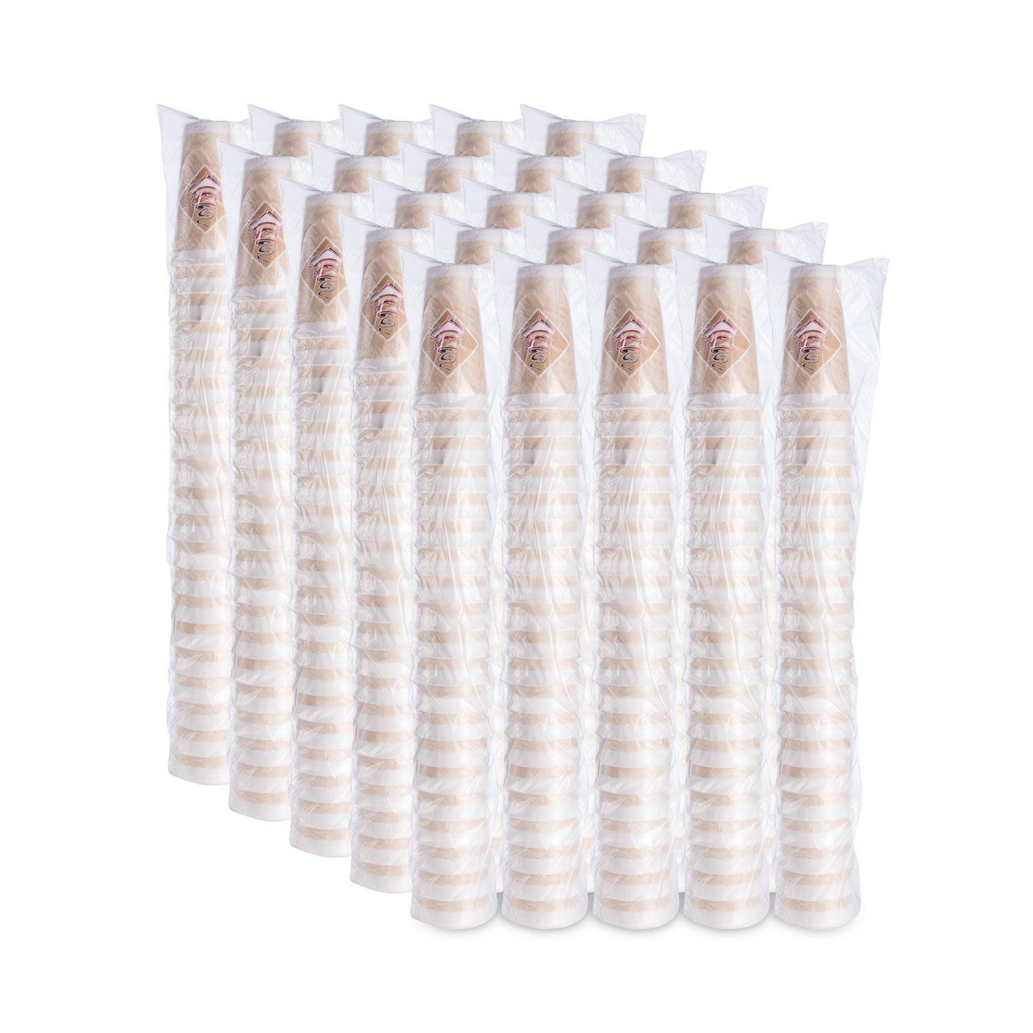 Cafe G Foam Hot/Cold Cups, 20 oz, Brown/Red/White, 500/Carton