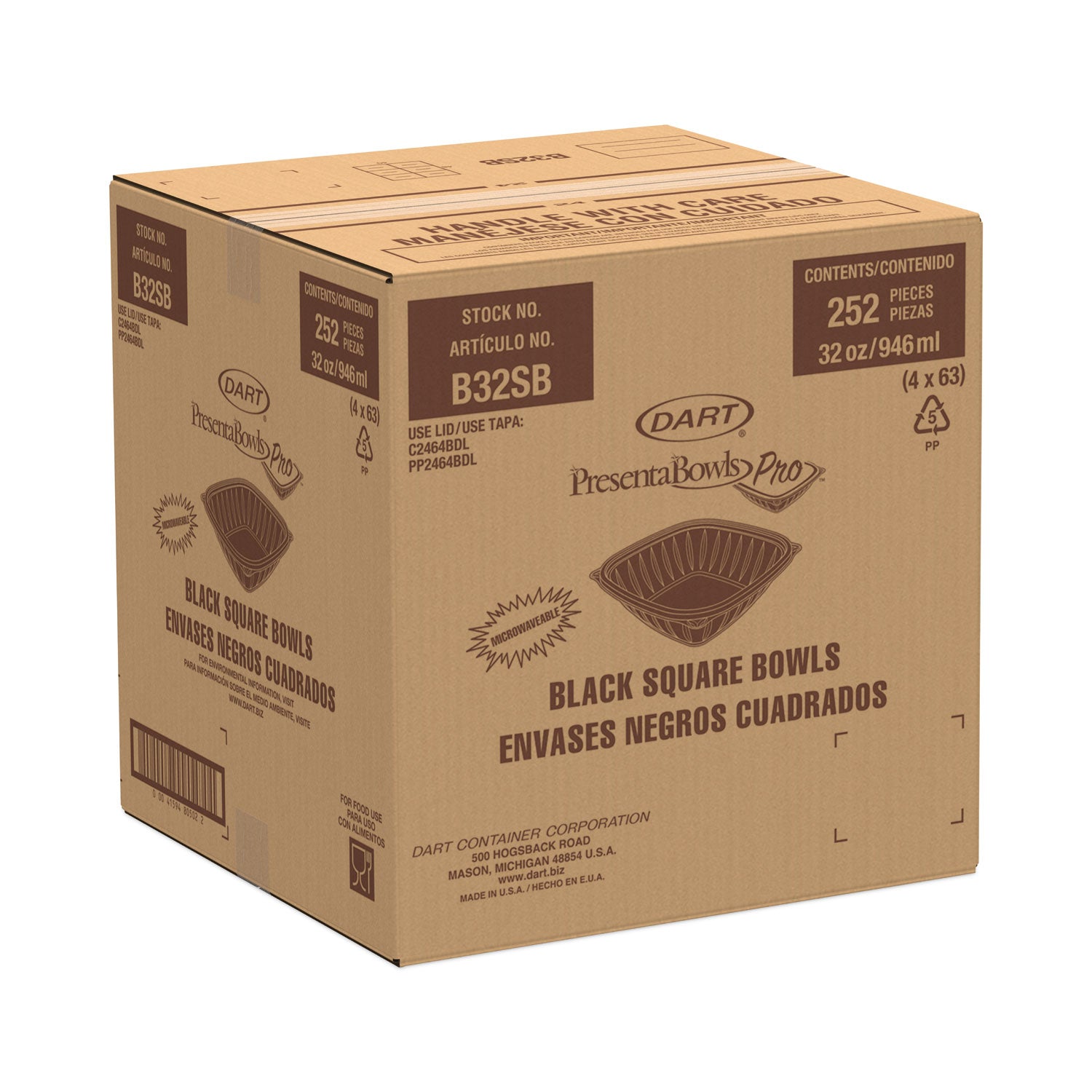 presentabowls-pro-black-square-bowls-32-oz-85-x-85-x-2-plastic-63-bag-4-bags-carton_dccb32sb - 2