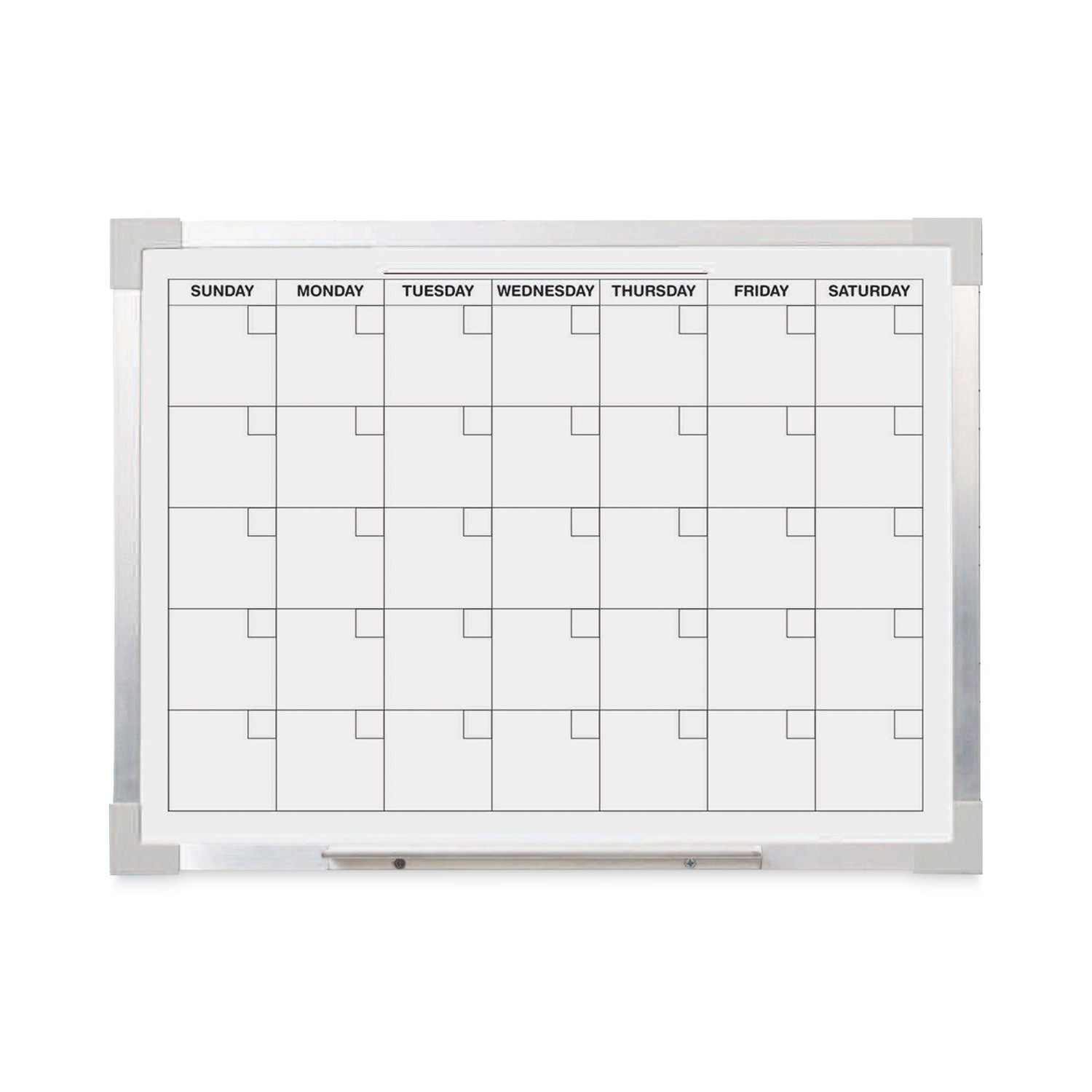 framed-calendar-dry-erase-board-24-x-18-white-surface-silver-aluminum-frame_flp17302 - 1