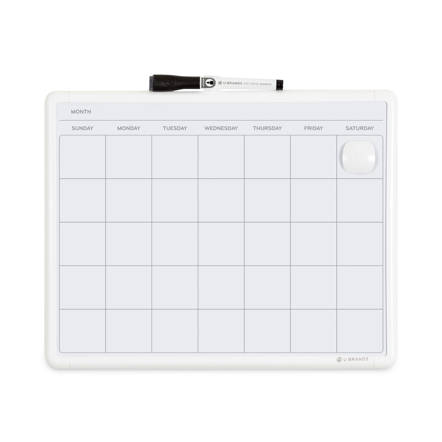 magnetic-dry-erase-monthly-calendar-14-x-1166-white-surface-white-plastic-frame_ubr260u0004 - 1