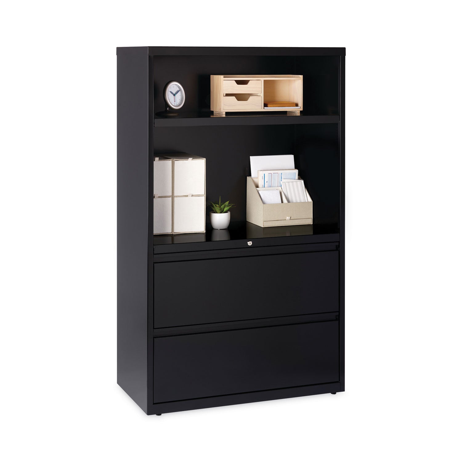 combo-bookshelf-lateral-file-cabinet-2-shelves-1-adjustable-2-letter-legal-drawers-black-36-x-1862-x-60_hid16778 - 3