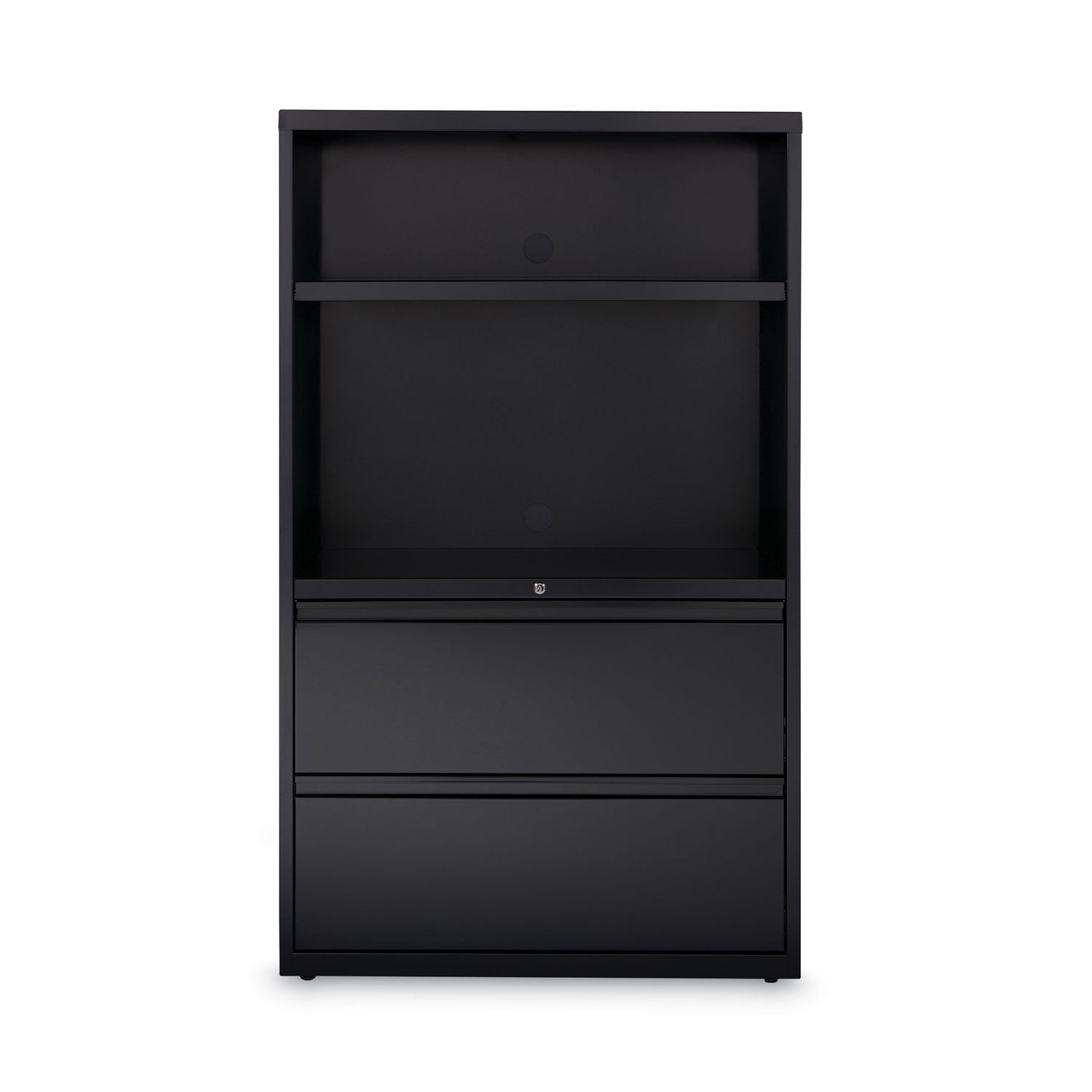 combo-bookshelf-lateral-file-cabinet-2-shelves-1-adjustable-2-letter-legal-drawers-black-36-x-1862-x-60_hid16778 - 5