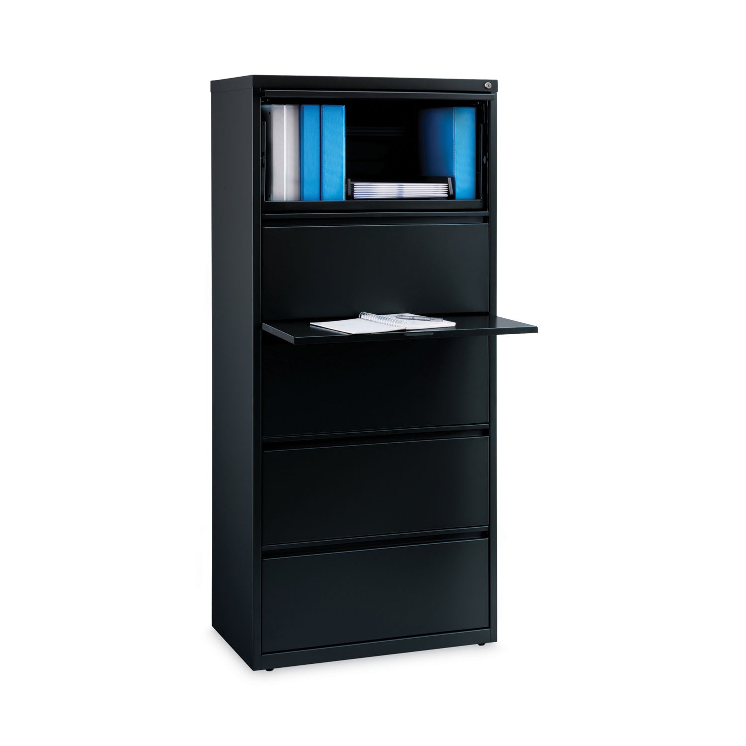 lateral-file-cabinet-5-letter-legal-a4-size-file-drawers-black-30-x-1862-x-6762_hid14980 - 4