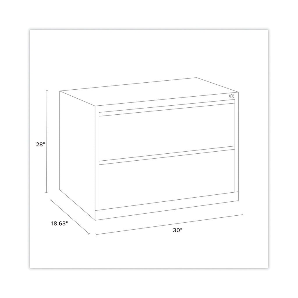 Lateral File Cabinet, 2 Letter/Legal/A4-Size File Drawers, Putty, 30 x 18.62 x 28