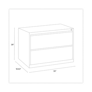 Lateral File Cabinet, 2 Letter/Legal/A4-Size File Drawers, Putty, 30 x 18.62 x 28