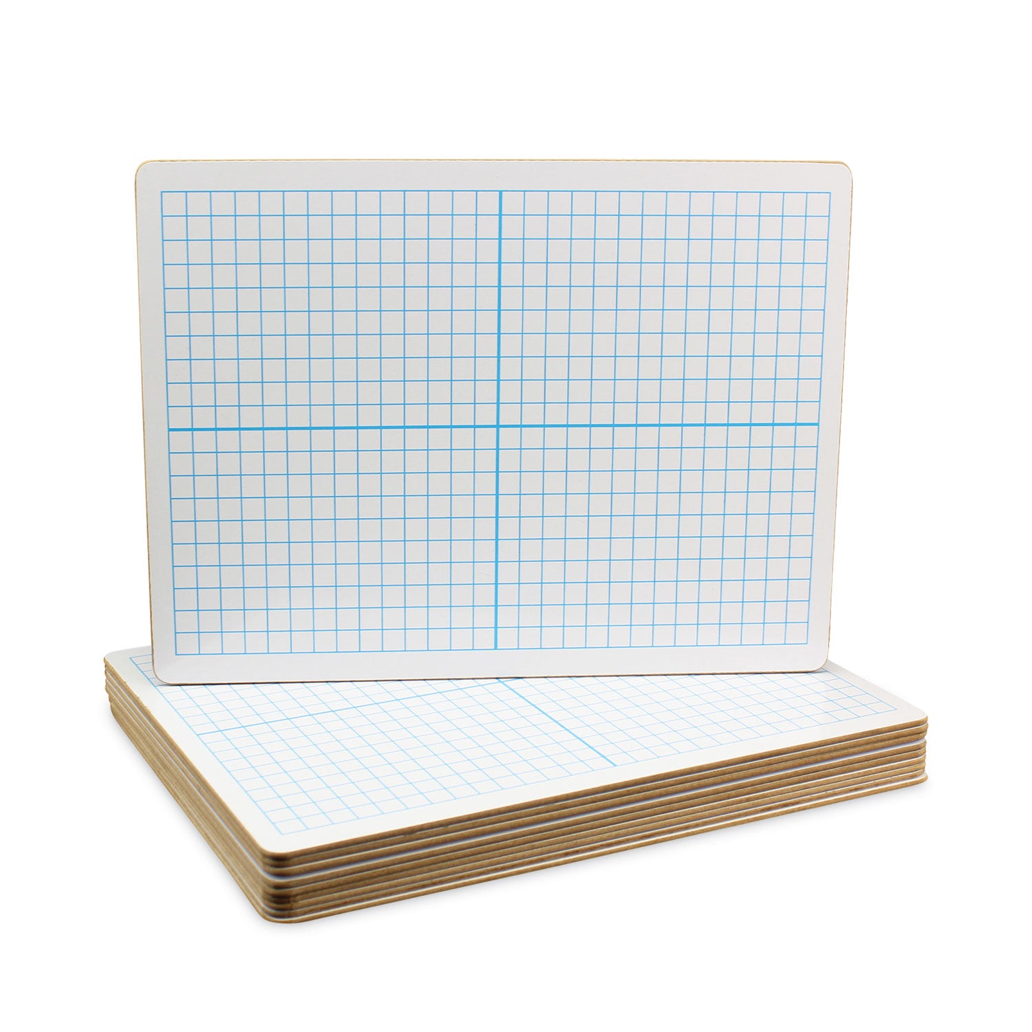 Graphing Two-Sided Dry Erase Board, 12 x 9, White Surface, 12/Pack