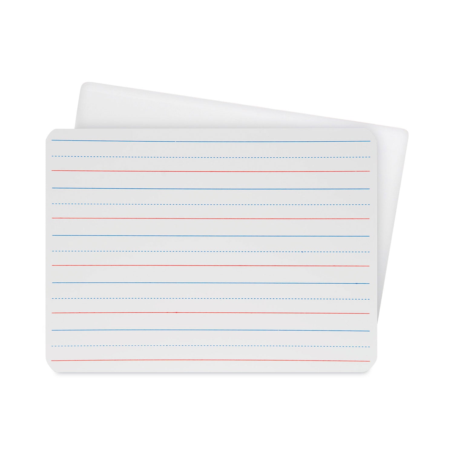 two-sided-red-and-blue-ruled-dry-erase-board-12-x-9-ruled-white-front-unruled-white-back-24-pack_flp12034 - 1