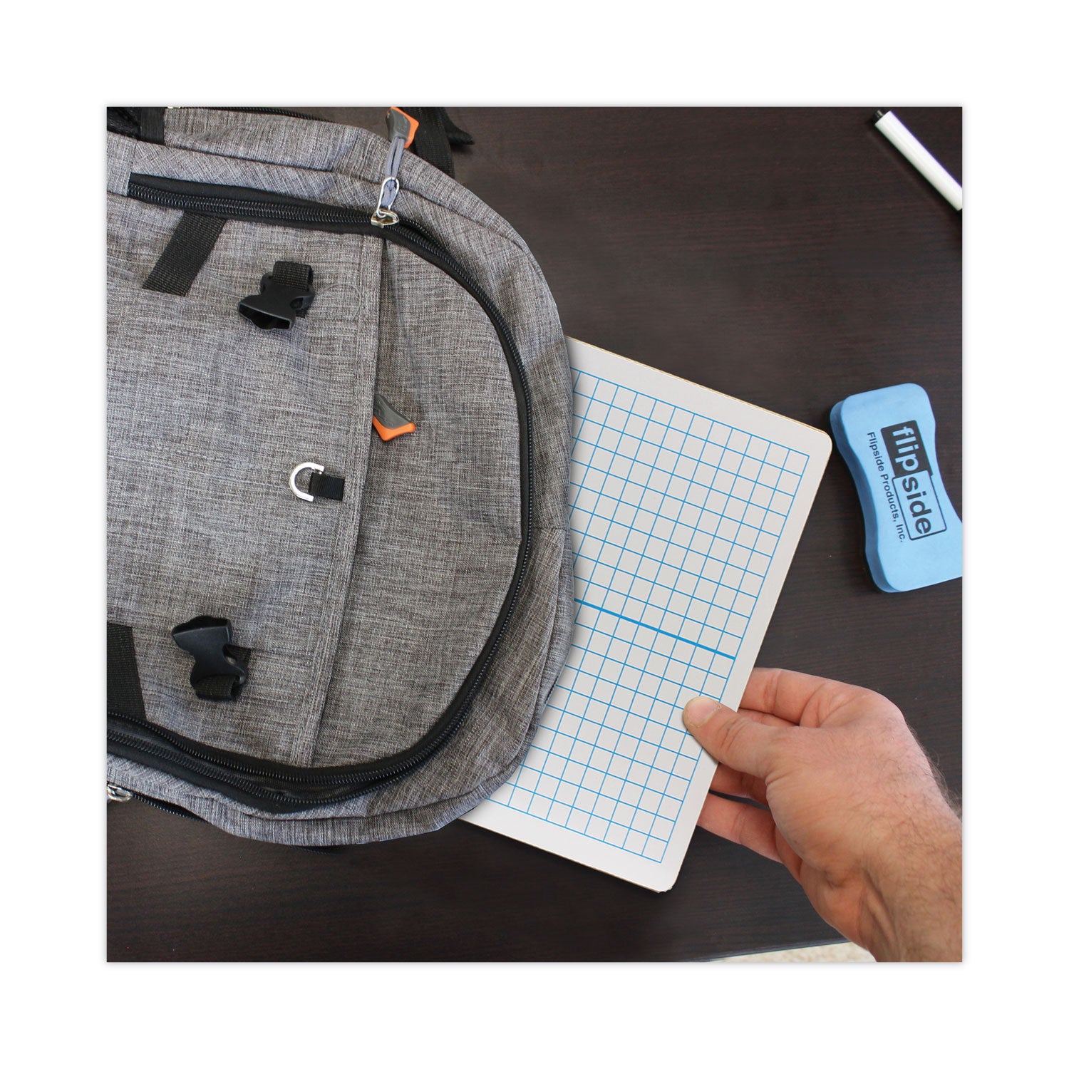 Graphing Two-Sided Dry Erase Board, 12 x 9, White Surface, 12/Pack