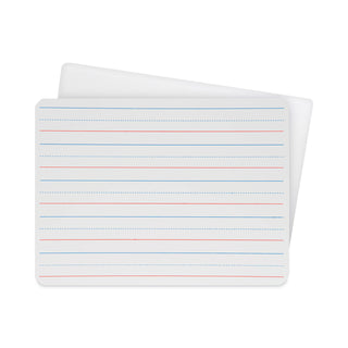 two-sided-red-and-blue-ruled-dry-erase-board-12-x-9-ruled-white-front-unruled-white-back-12-pack_flp10134 - 1