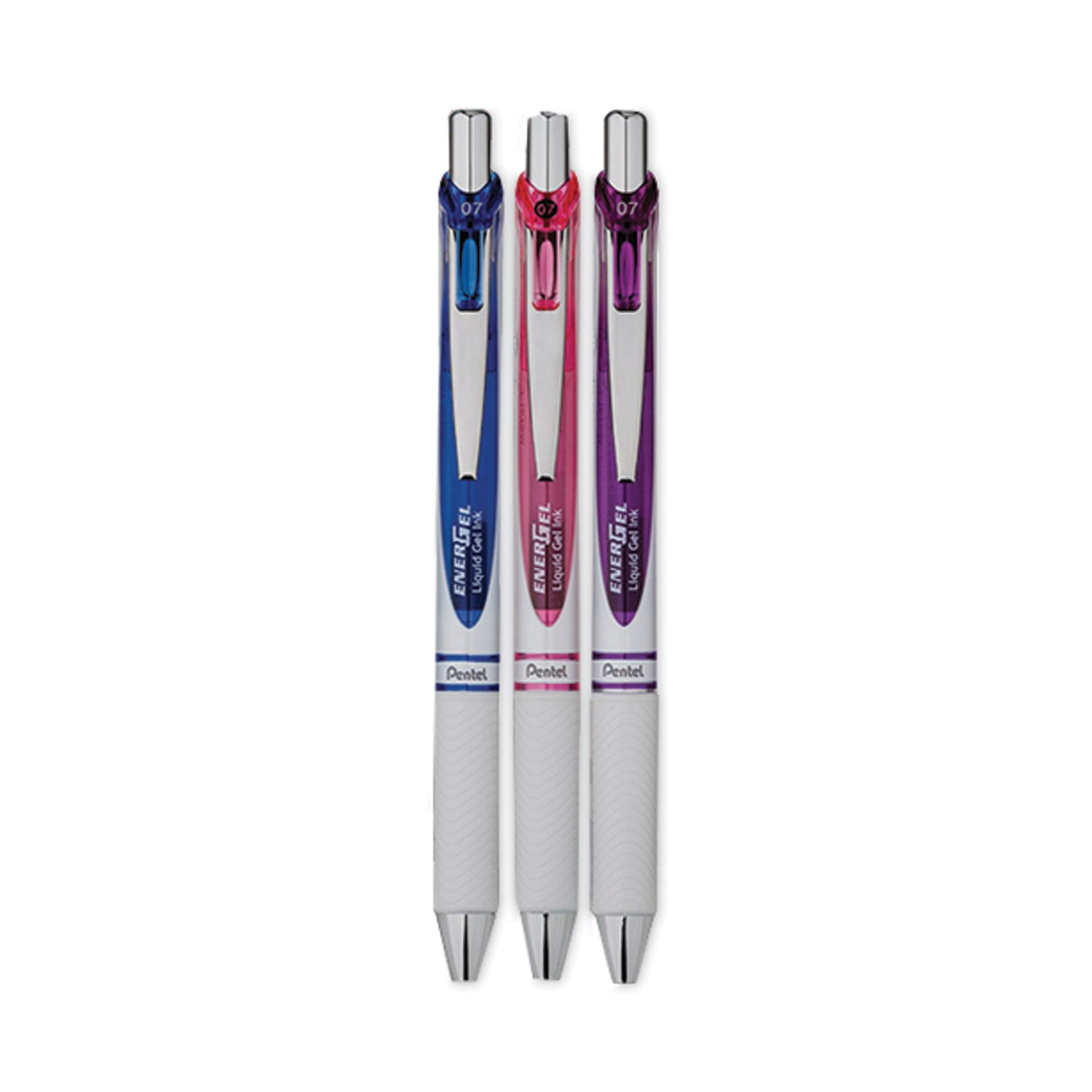 EnerGel Pearl Gel Pen, Retractable, Medium 0.7 mm, Assorted Ink and Barrel, 3/Pack