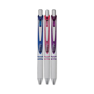 EnerGel Pearl Gel Pen, Retractable, Medium 0.7 mm, Assorted Ink and Barrel, 3/Pack