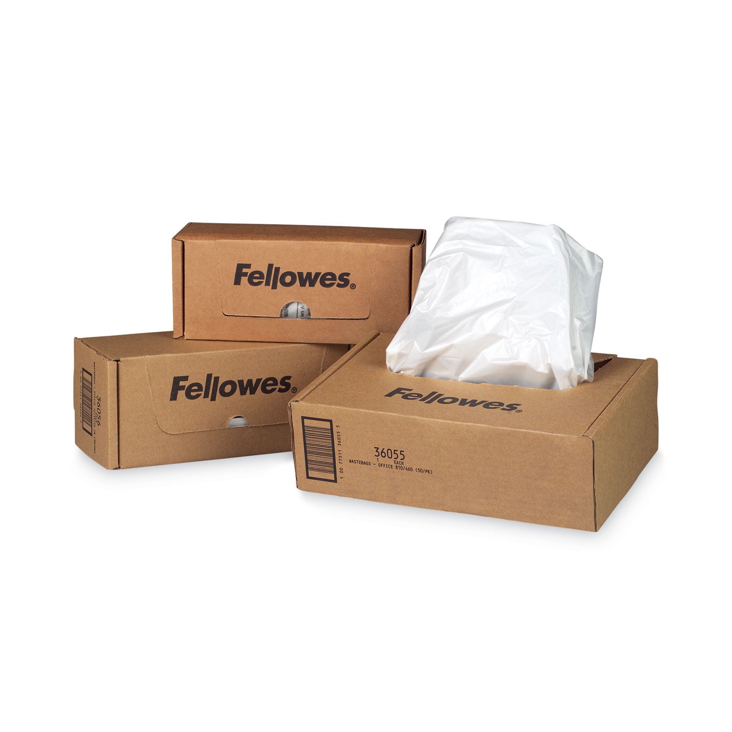 Shredder Waste Bags, 16 to 20 gal Capacity, 50/Carton - 