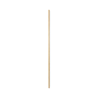 Threaded End Broom Handle, Lacquered Hardwood, 0.94" dia x 54", Natural