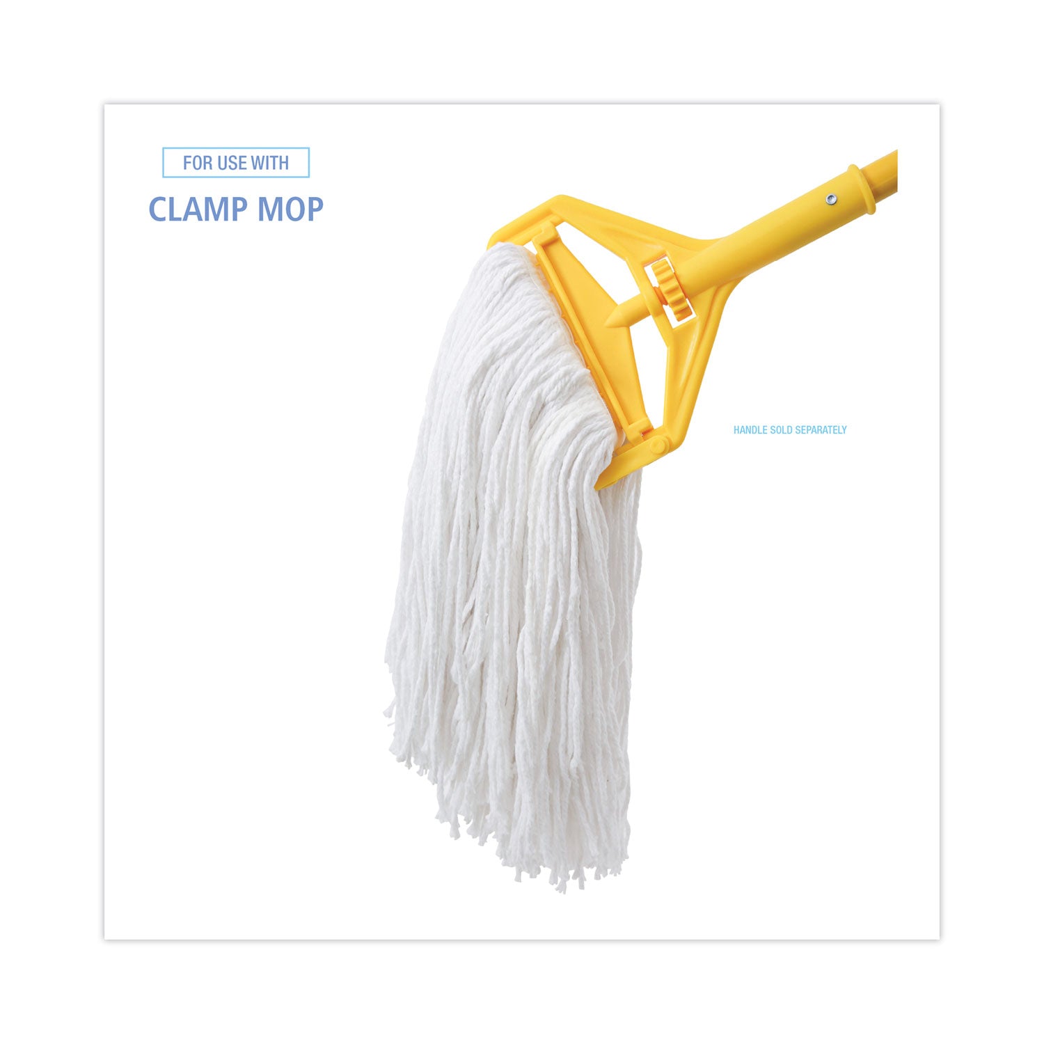 Premium Cut-End Wet Mop Heads, Rayon, 16oz, White, 12/Carton - 