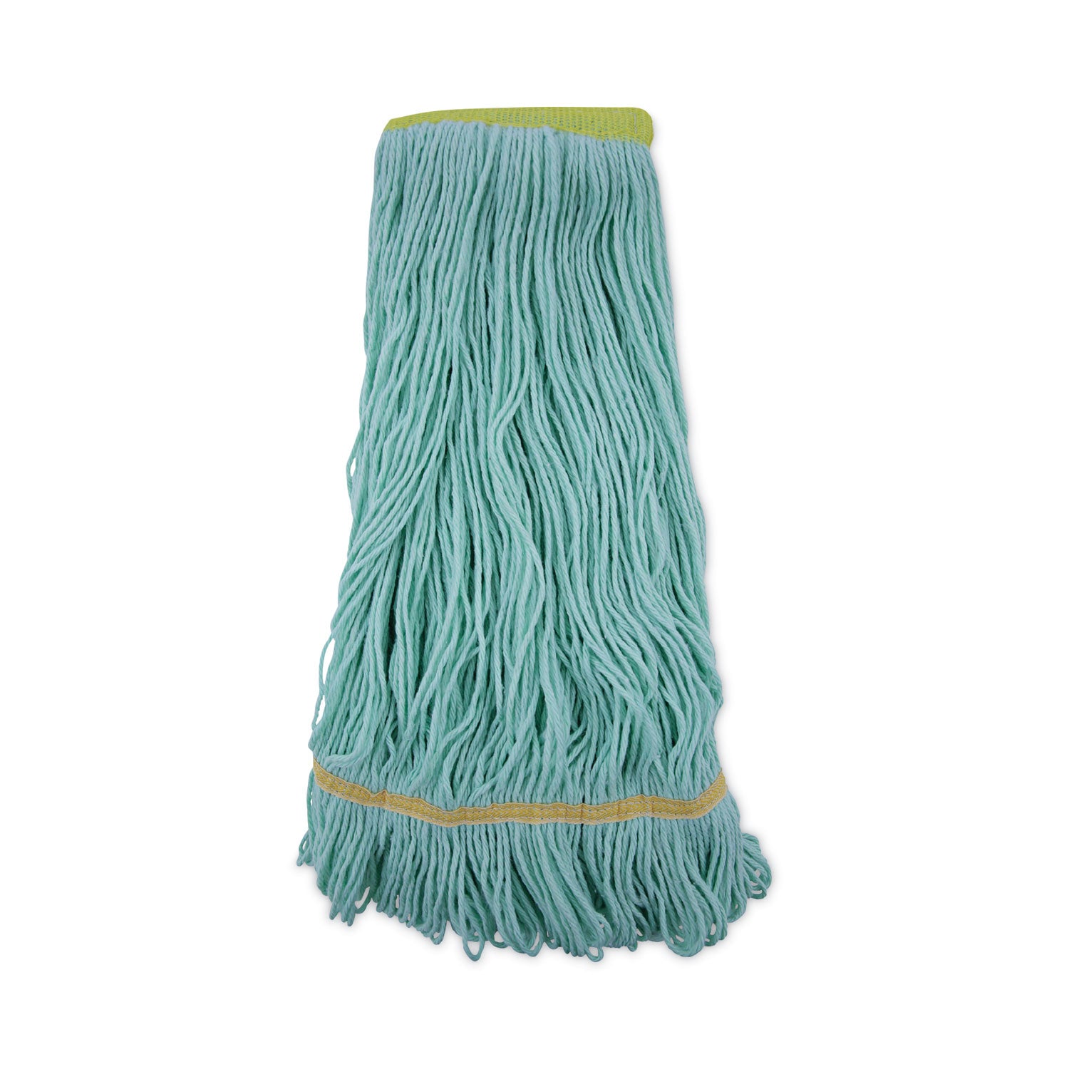 EcoMop Looped-End Mop Head, Recycled Fibers, Extra Large Size, Green, 12/CT - 