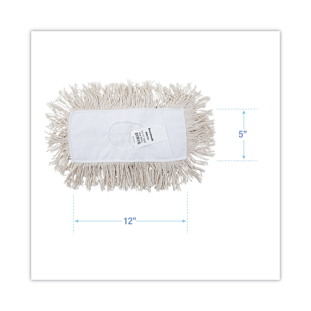 Mop Head, Dust, Cotton, 12 x 5, White