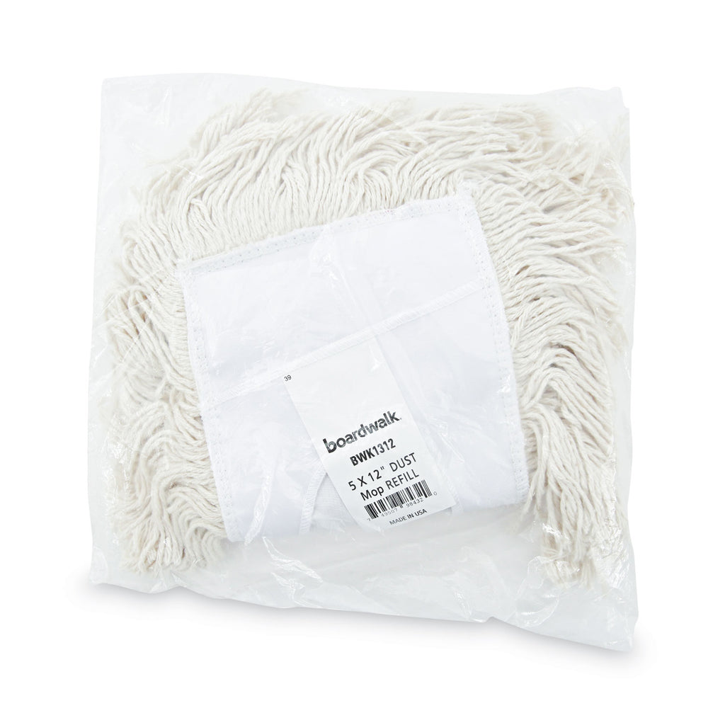 Mop Head, Dust, Cotton, 12 x 5, White
