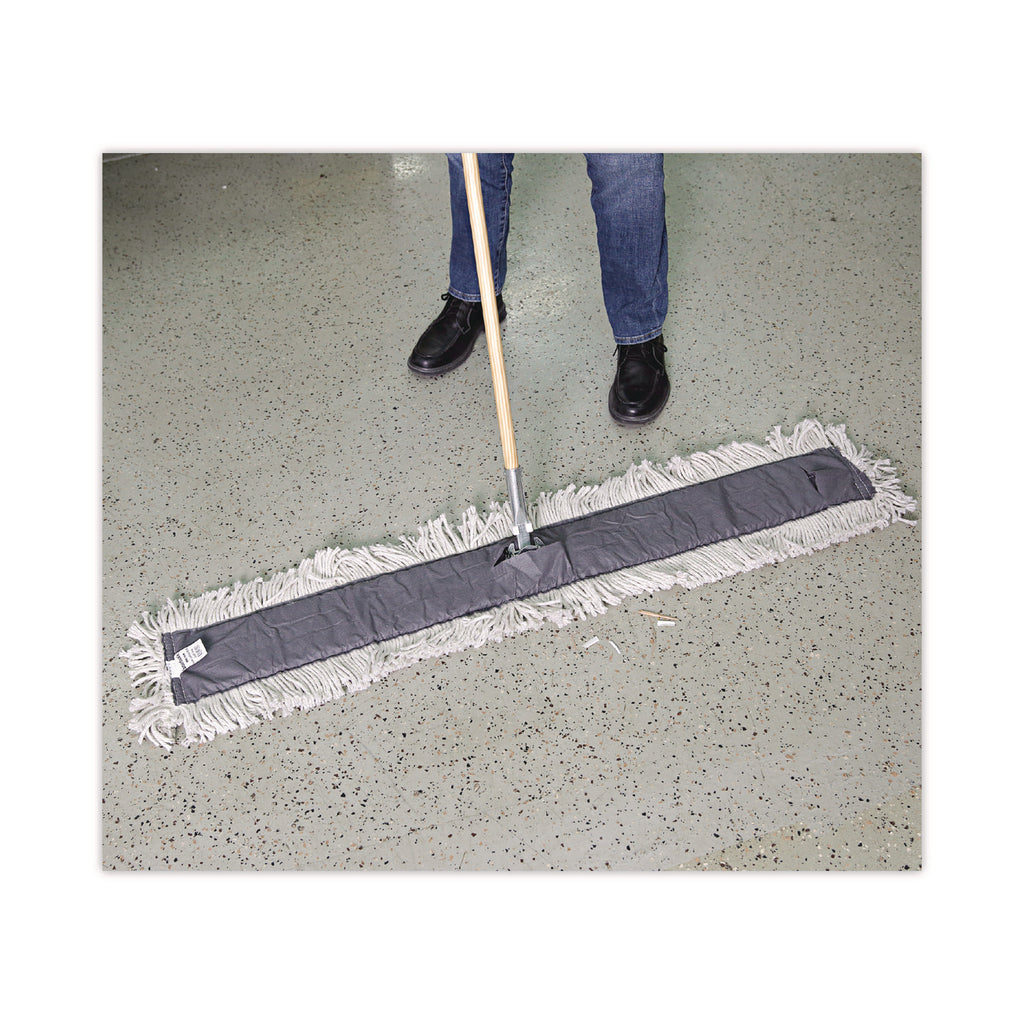 Clip-On Dust Mop Frame, 48w x 5d, Zinc Plated