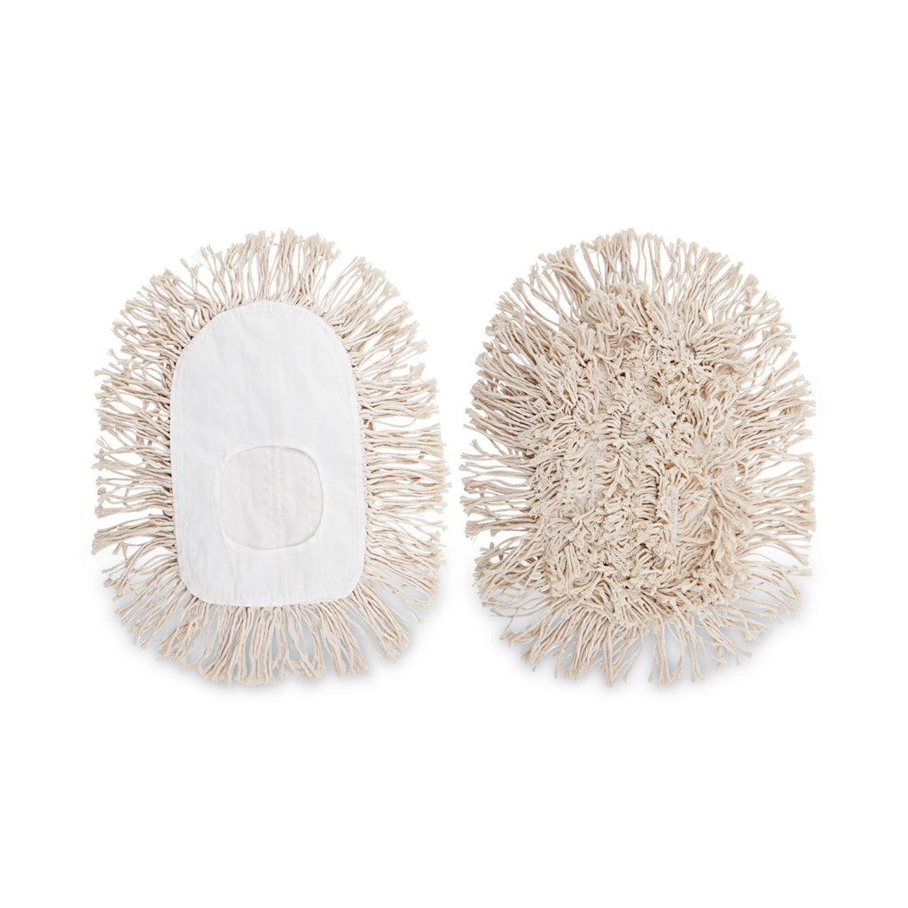 Wedge Dust Mop Head, Cotton, 17.5 x 13.5, White