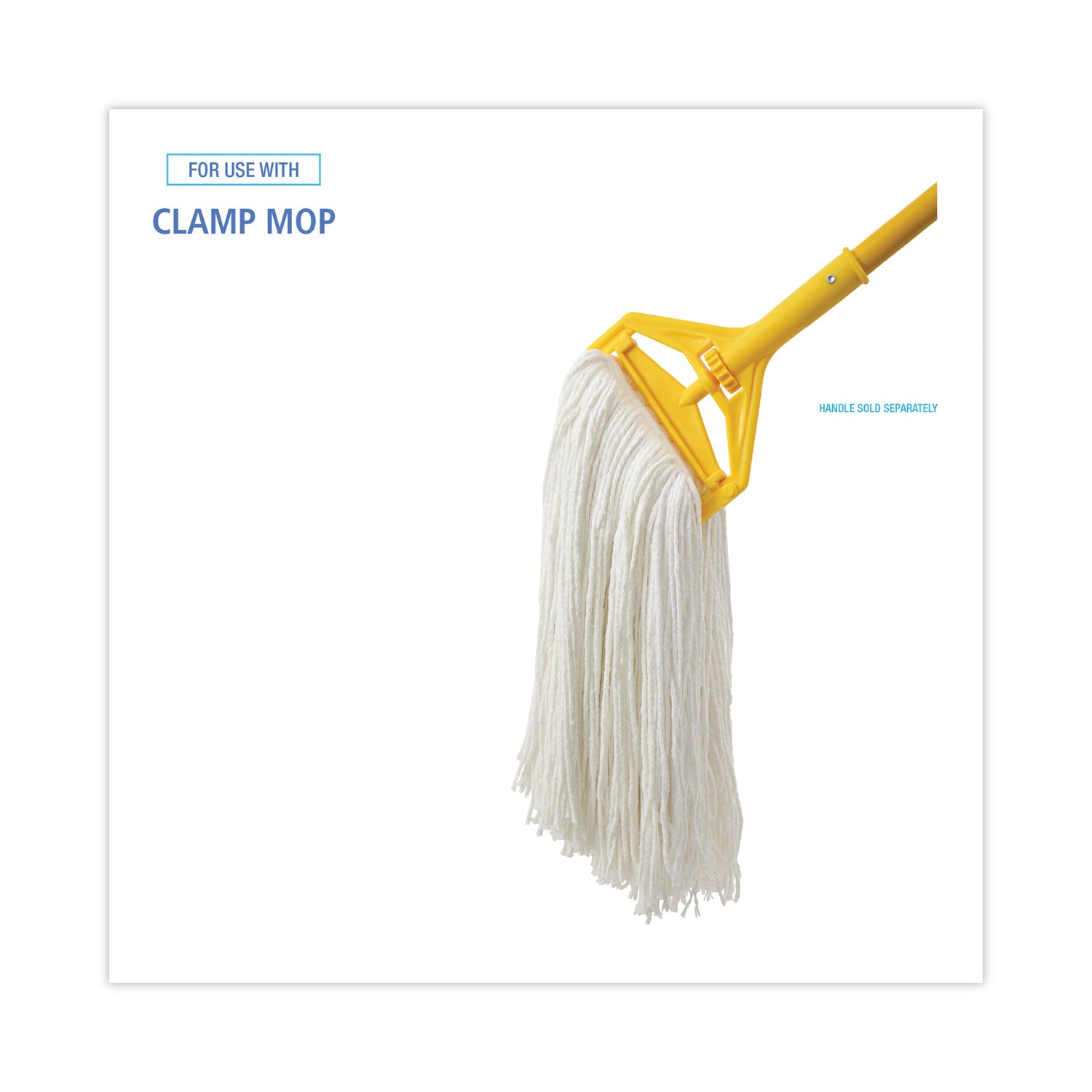 Cut-End Wet Mop Head, Rayon, No. 32, White, 12/Carton - 