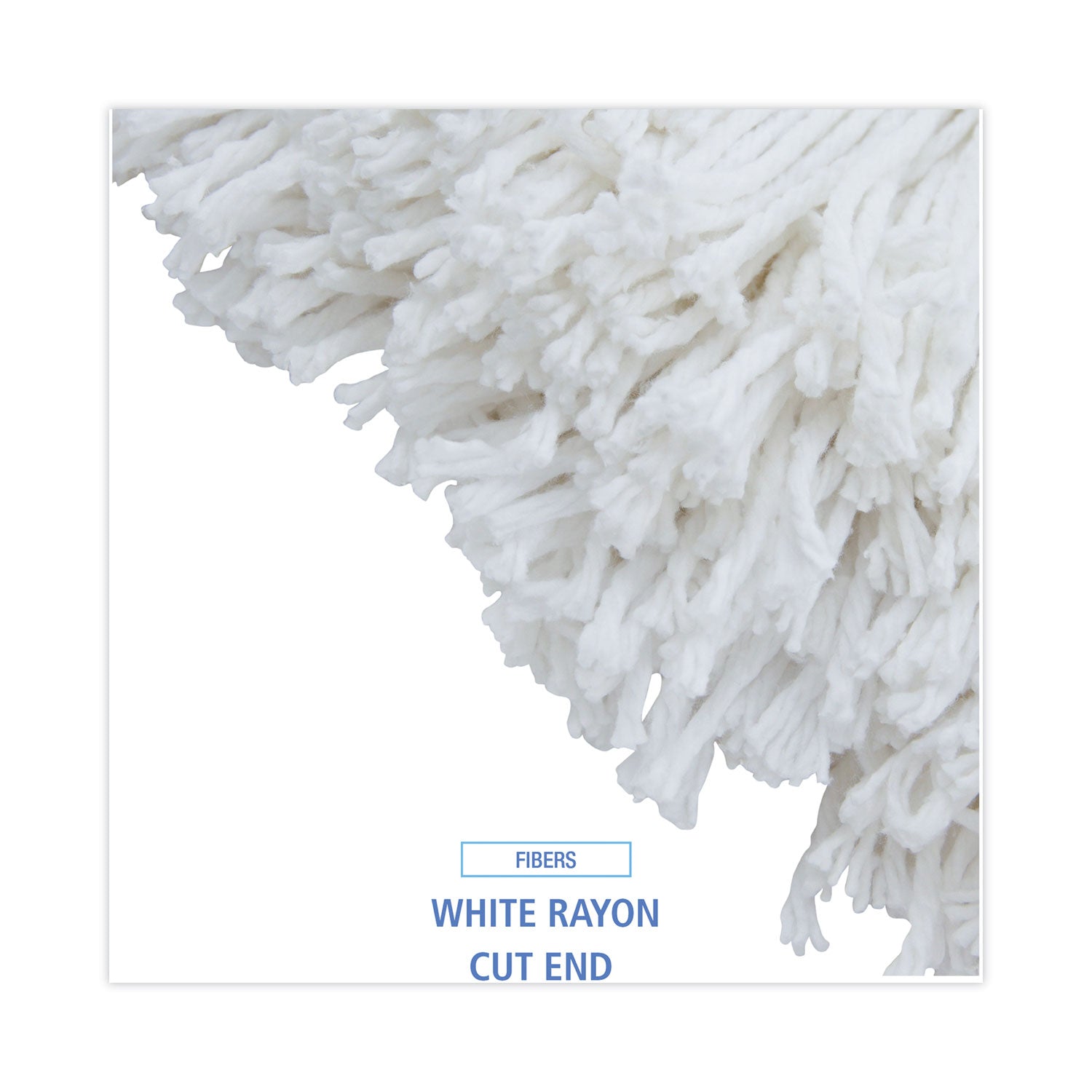 Cut-End Wet Mop Head, Rayon, No. 32, White, 12/Carton - 