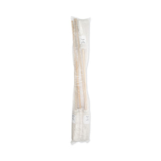 Handle/Deck Mops, #16 White Cotton Head, 48" Natural Wood Handle
