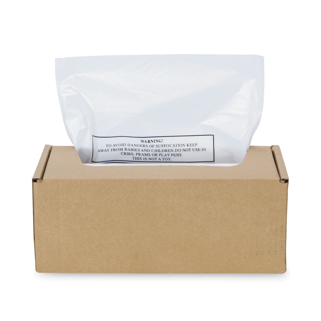 Shredder Waste Bags, 16 to 20 gal Capacity, 50/Carton - 