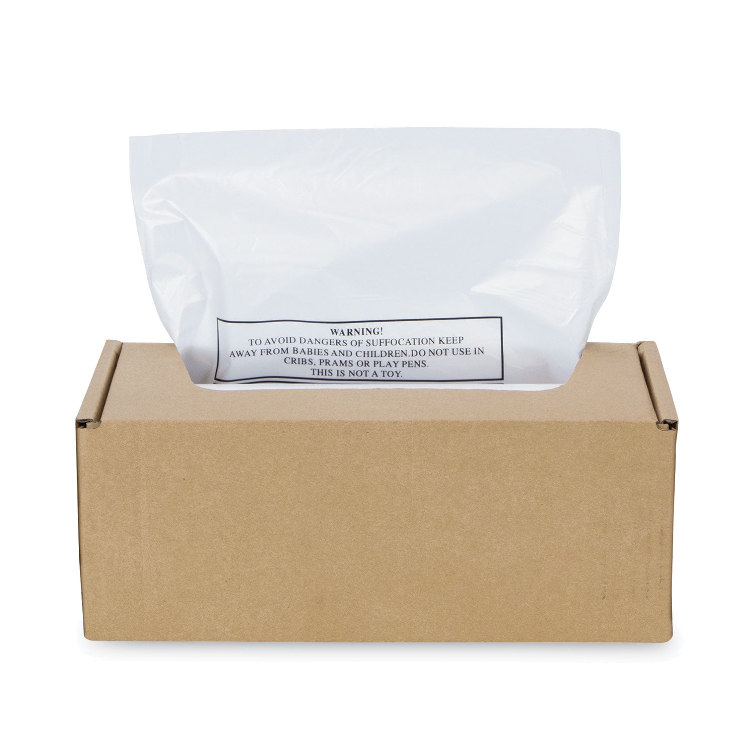 Shredder Waste Bags, 16 to 20 gal Capacity, 50/Carton - 