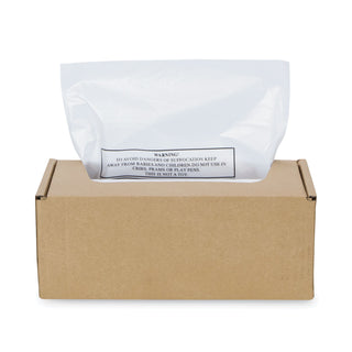 Shredder Waste Bags, 16 to 20 gal Capacity, 50/Carton - 